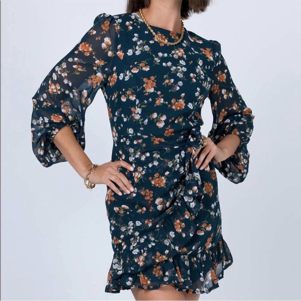 Princess Polly Balloon sleeve floral mini dress